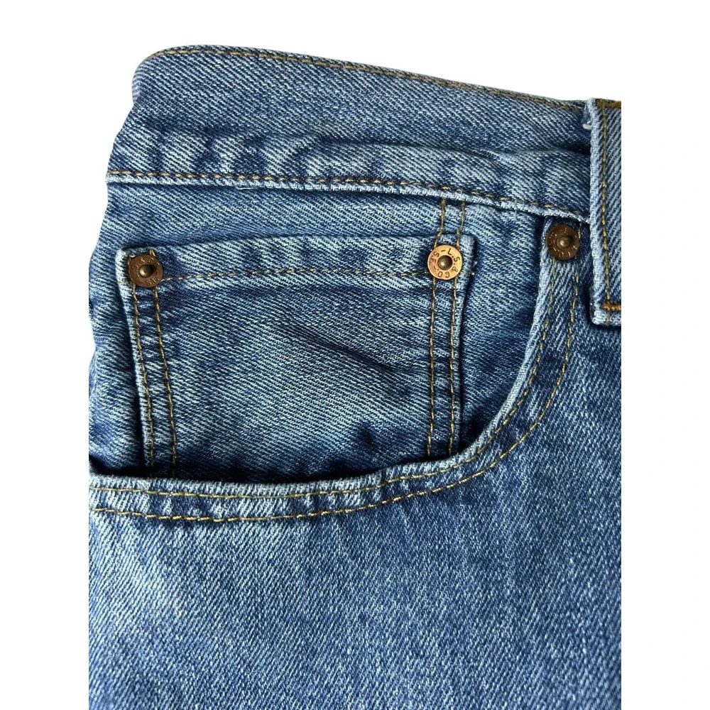 Levi's 501 Button Fly Blue Denim Straight Leg Jeans Men's 40x32